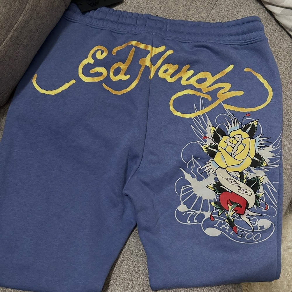 Ed Hardy Casual Blue Joggers (Woman’s size Medium)